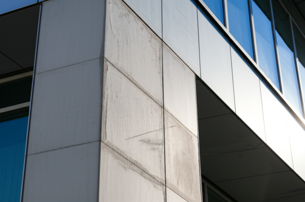 Commercial building after repair
